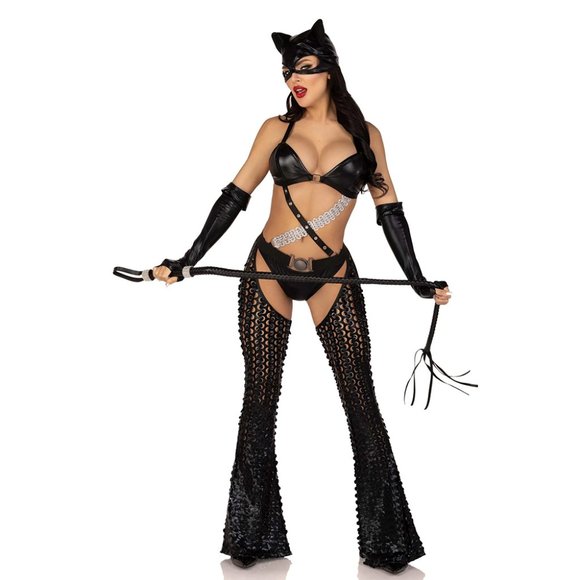 Three Piece Sexy Catwoman Costume - Picture 1 of 2